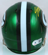 Jordy Nelson Autographed Green Bay Packers Flash Speed Mini Helmet-Beckett W Hologram *Yellow Image 3