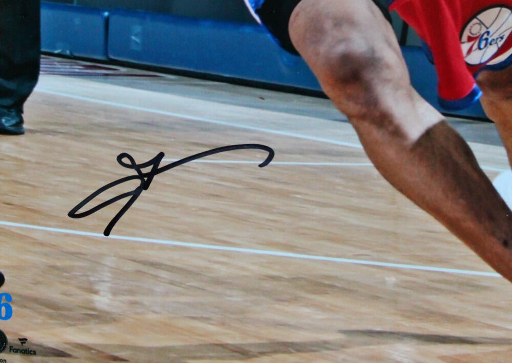 Allen Iverson Autographed Philadelphia 76ers 16x20 Red Jsy Photo-Beckett W Hologram *Black Image 2