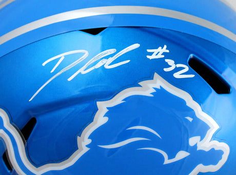 D'Andre Swift Autographed Detroit Lions F/S Flash Speed Helmet-Beckett W Hologram *White Image 2