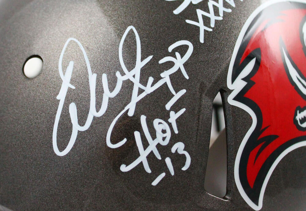 Warren Sapp Autographed Tampa Bay Buccaneers F/S 97-13 Speed Authentic Helmet w/2 Insc.-Beckett W Hologram *White Image 2