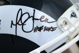 Faulk/Dickerson Signed Rams Speed Authentic FS Helmet w/ HOF- BA W Holo *Black Image 3