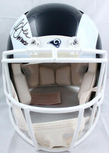Faulk/Dickerson Signed Rams Speed Authentic FS Helmet w/ HOF- BA W Holo *Black Image 4