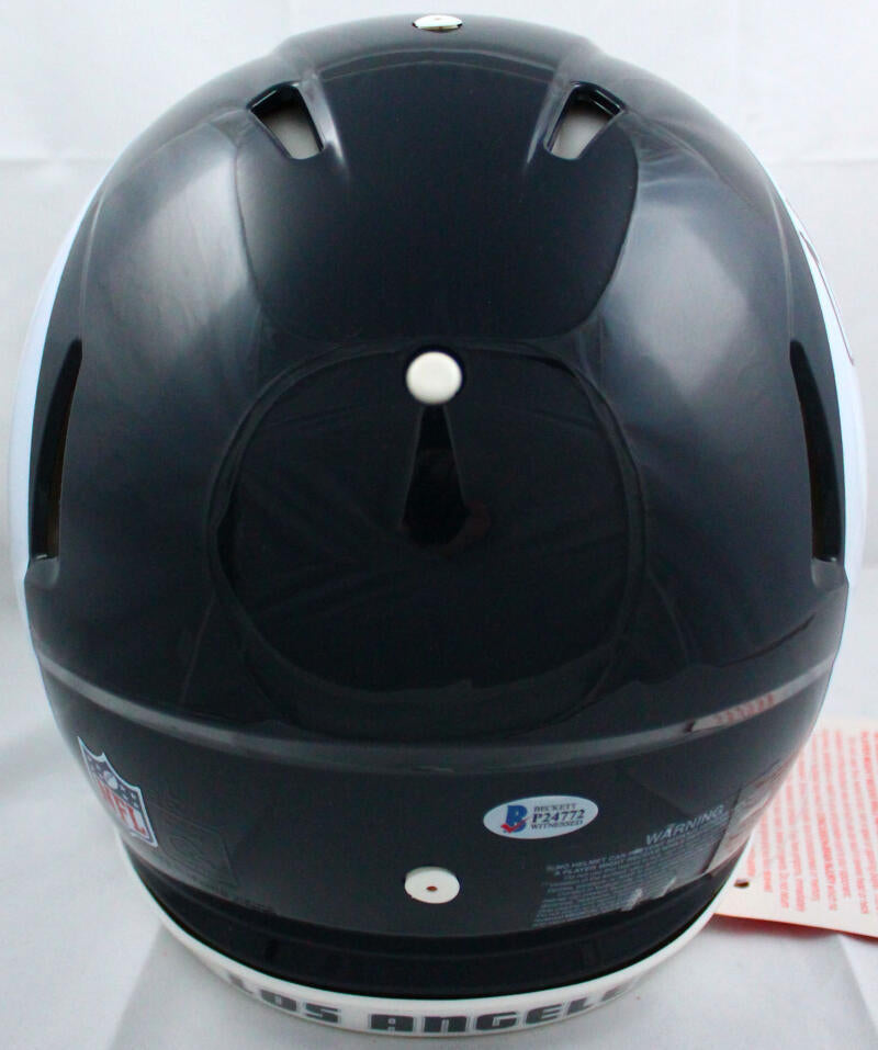 Faulk/Dickerson Signed Rams Speed Authentic FS Helmet w/ HOF- BA W Holo *Black Image 5