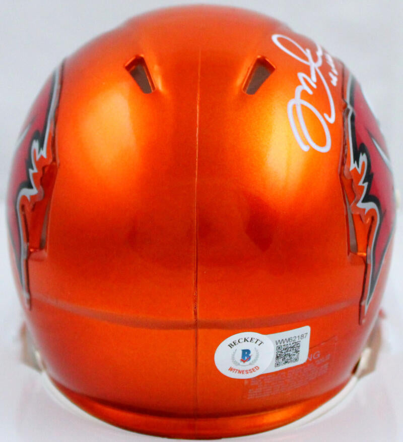 Mike Alstott Autographed Tampa Bay Buccaneers Flash Speed Mini Helmet-Beckett W Hologram *White Image 3