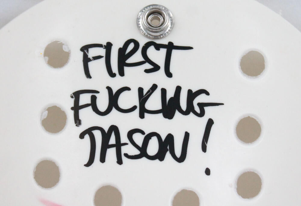 Ari Lehman Signed Friday The 13th White Jason Mask w/2 Insc.-Beckett W Hologram *Black Image 3