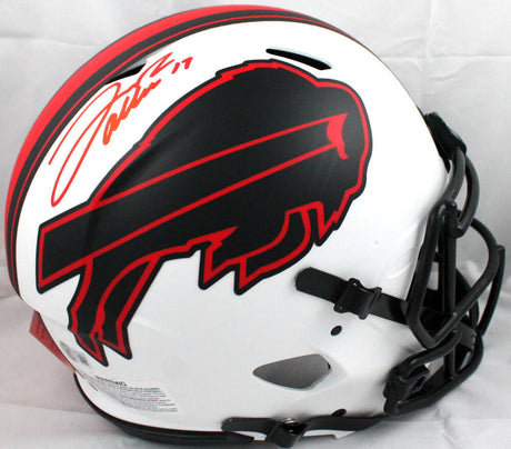Josh Allen Autographed Buffalo Bills Lunar Speed Authentic Helmet-Beckett W Hologram *Red Image 1