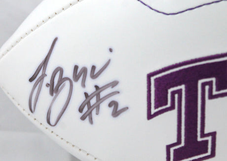 Trevone Boykin Autographed TCU Horned Frogs Logo Football- JSA Witnessed Auth Image 2