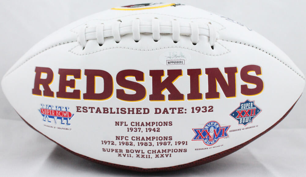 John Riggins Autographed Washington Redskins Logo Football- JSA W Authenticated *Thin Image 3