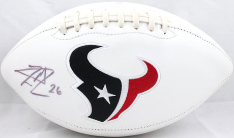 Lamar Miller Autographed Houston Texans Logo Football- JSA Witnessed Auth Image 1