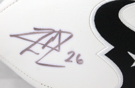 Lamar Miller Autographed Houston Texans Logo Football- JSA Witnessed Auth Image 2