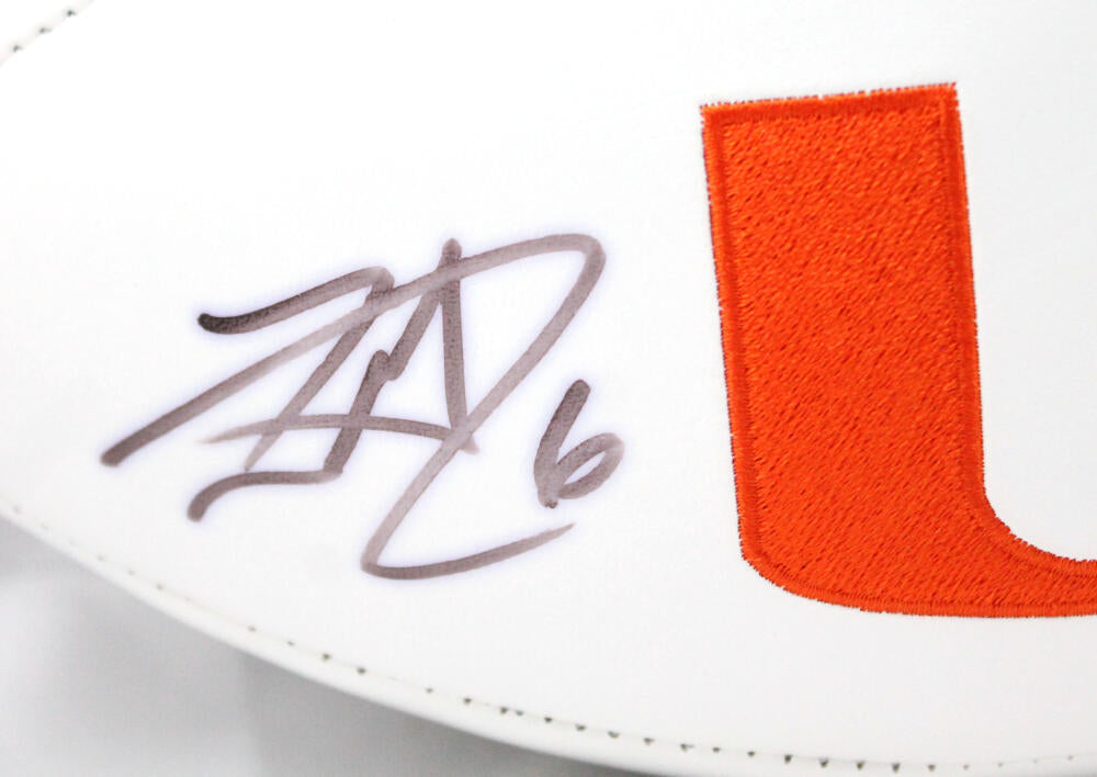 Lamar Miller Autographed Miami Hurricanes Logo Football- JSA Witnessed Auth Image 2