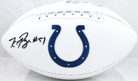 Kwity Paye Autographed Indianapolis Colts Logo Football #-Beckett W Hologram Image 1