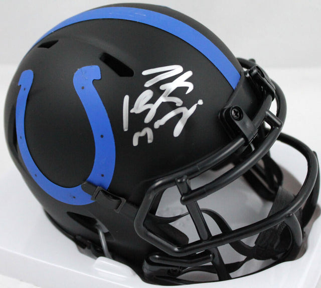Peyton Manning Autographed Indianapolis Colts Eclipse Speed Mini Helmet-Fanatics *Silver Image 1