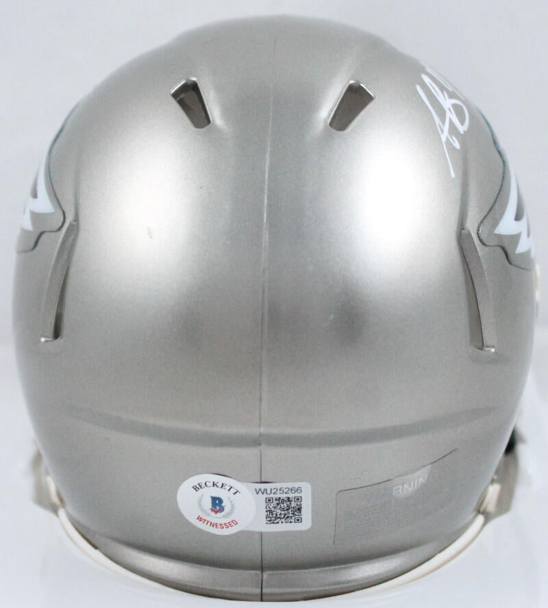 AJ Brown Autographed Philadelphia Eagles Flash Speed Mini Helmet-Beckett W Hologram *White Image 3