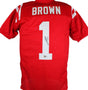 AJ Brown Autographed Red College Style Jersey-Beckett W Hologram  Image 1