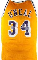 Shaquille O' Neal Signed LA Lakers Gold Mitchell&Ness HWC Swingman Jersey-Beckett W Hologram *Silver Image 1