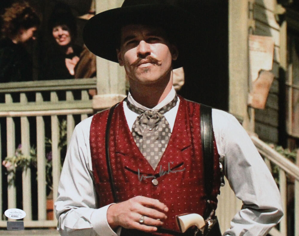 Val Kilmer Autographed Tombstone 11x14 Close Up Photo -JSA *Silver Image 1
