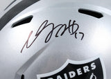 Davante Adams Autographed Las Vegas Raiders F/S Speed Helmet-Beckett W Hologram *Black Image 2