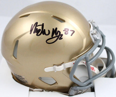 Michael Mayer Autographed Notre Dame Speed Mini Helmet-Beckett W Hologram *Black Image 1