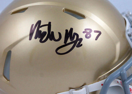 Michael Mayer Autographed Notre Dame Speed Mini Helmet-Beckett W Hologram *Black Image 2