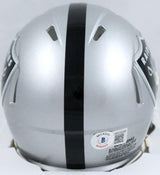 Richard Seymour Autographed Oakland Raiders Speed Mini Helmet w/HOF-Beckett W Hologram *Black Image 3