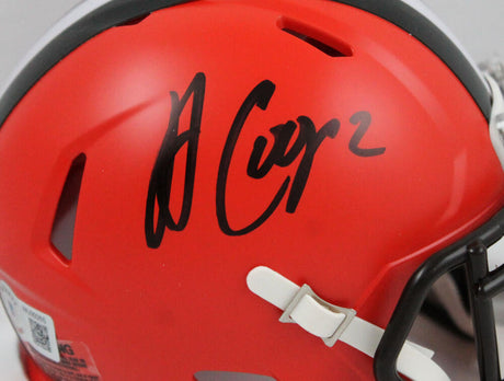 Amari Cooper Autographed Cleveland Browns Speed Mini Helmet-Beckett W Hologram *Black Image 2