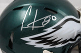 Cris Carter Autographed Philadelphia Eagles Speed Mini Helmet-Beckett W Hologram *Silver Image 2