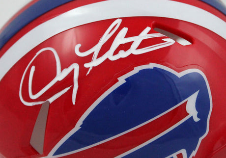 Doug Flutie Autographed Buffalo Bills 87-01 Speed Mini Helmet-Beckett W Hologram *White Image 2