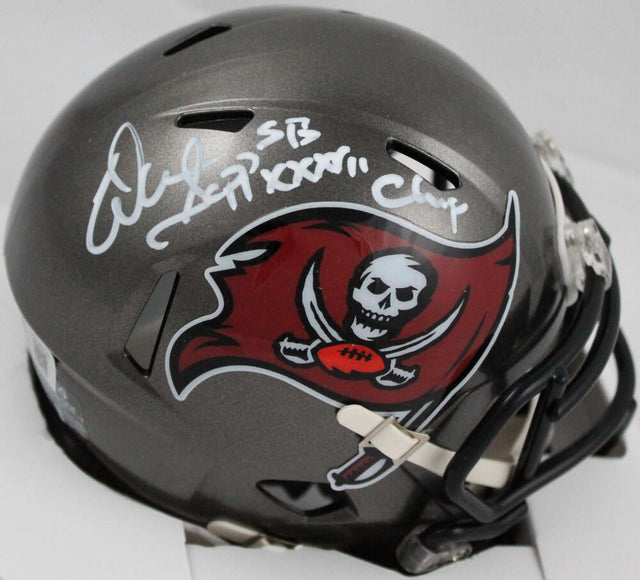 Warren Sapp Autographed Tampa Bay Buccaneers 97-13 Speed Mini Helmet w/SB Champs-Beckett W Hologram *White Image 1