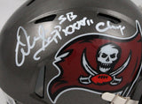 Warren Sapp Autographed Tampa Bay Buccaneers 97-13 Speed Mini Helmet w/SB Champs-Beckett W Hologram *White Image 2
