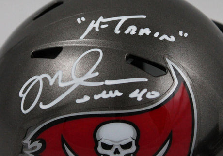 Mike Alstott Autographed Tampa Bay Buccaneers 97-13 Speed Mini Helmet w/A-Train-Beckett W Hologram *White Image 2