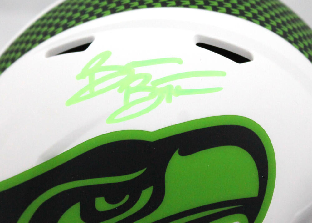 Brian Bosworth Autographed Seattle Seahawks Lunar Speed Mini Helmet-Beckett W Hologram *Green Image 2