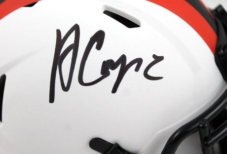 Amari Cooper Autographed Cleveland Browns Lunar Speed Mini Helmet-Beckett W Hologram *Black Image 2