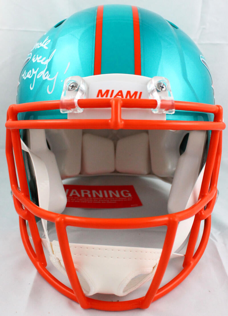 Ricky Williams Autographed Miami Dolphins F/S Flash Speed Authentic Helmet w/SWED-Beckett W Hologram *White Image 4