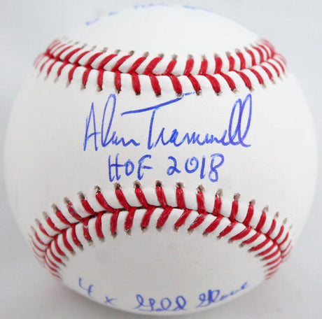 Alan Trammell Autographed Rawlings OML Baseball w/3 Stats- Beckett W Hologram *Blue Image 1