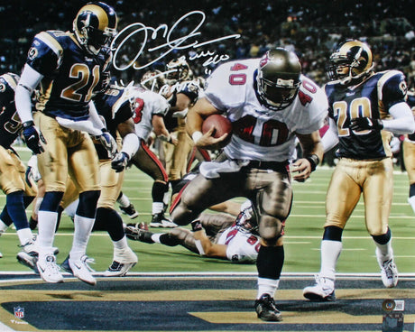 Mike Alstott Autographed Buccaneers 16x20 TD Photo w/A-Train-Beckett W Hologram *White Image 1
