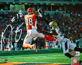 AJ Green Autographed 8x10 Cincinnati Bengals TD Catch Photo-Beckett W Hologram *White Image 1