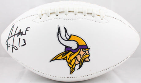 Cris Carter Autographed Minnesota Vikings Logo Football w/HOF-Beckett W Hologram *Black Image 1