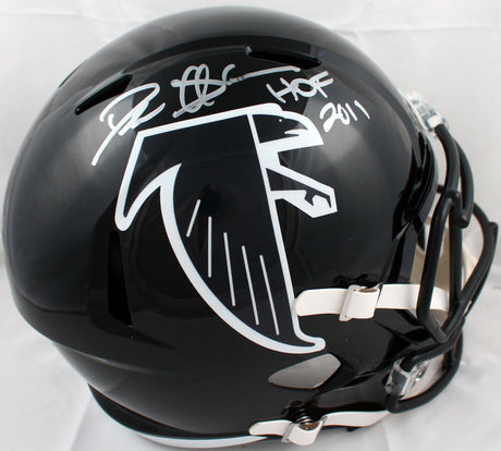 Deion Sanders Signed Atlanta Falcons F/S 90-92 Speed Helmet w/HOF-Beckett W Hologram *Silver Image 1