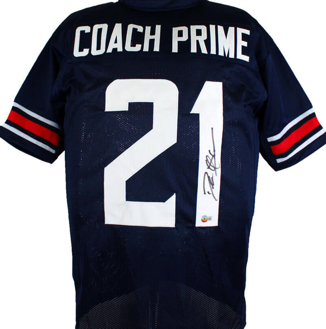 Deion Sanders Autographed Coach Prime College Style Jersey - Beckett W Hologram *Black Image 1