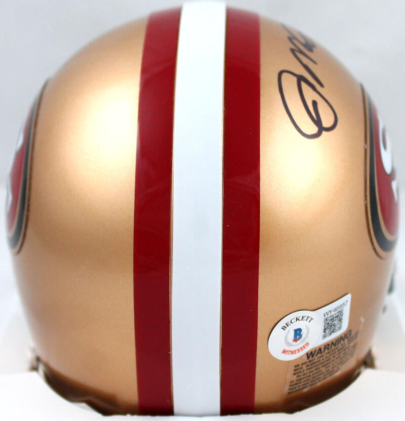 Joe Montana Autographed San Francisco 49ers Mini Helmet-Beckett W Hologram *Black Image 3