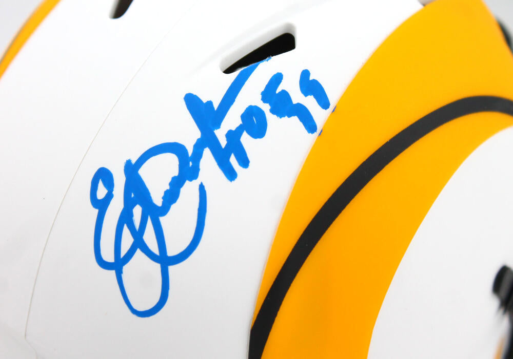 Eric Dickerson Signed Los Angeles Rams Lunar Speed Mini Helmet w/HOF-Beckett W Hologram *Blue Image 3