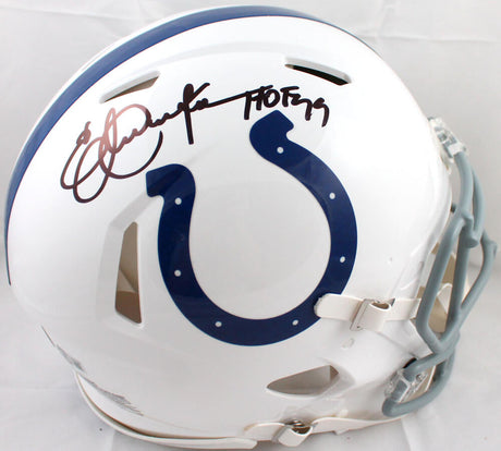 Eric Dickerson Autographed Indianapolis Colts F/S Speed Authentic Helmet w/HOF-Beckett W Hologram *Black Image 1