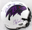 Ed Reed Ray Lewis Autographed Baltimore Ravens F/S Lunar Speed Authentic Helmet-Beckett W Hologram *Purple Image 1