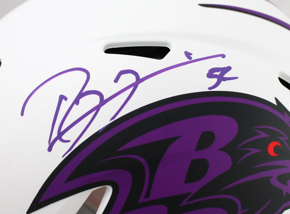 Ed Reed Ray Lewis Autographed Baltimore Ravens F/S Lunar Speed Authentic Helmet-Beckett W Hologram *Purple Image 3