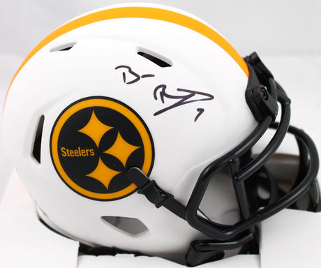 Ben Roethlisberger Autographed Pittsburgh Steelers Lunar Speed Mini Helmet - Fanatics *Black Image 1