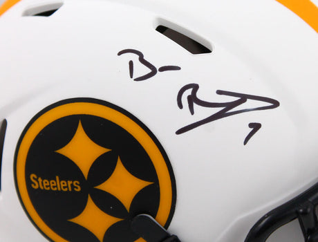 Ben Roethlisberger Autographed Pittsburgh Steelers Lunar Speed Mini Helmet - Fanatics *Black Image 2