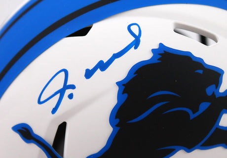 Jameson Williams Autographed Detroit Lions Lunar Speed Mini Helmet-Beckett W Hologram *Blue Image 2