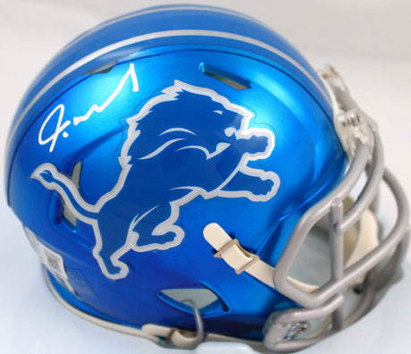 Jameson Williams Autographed Detroit Lions Flash Speed Mini Helmet-Beckett W Hologram *White Image 1