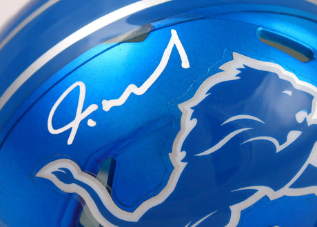 Jameson Williams Autographed Detroit Lions Flash Speed Mini Helmet-Beckett W Hologram *White Image 2